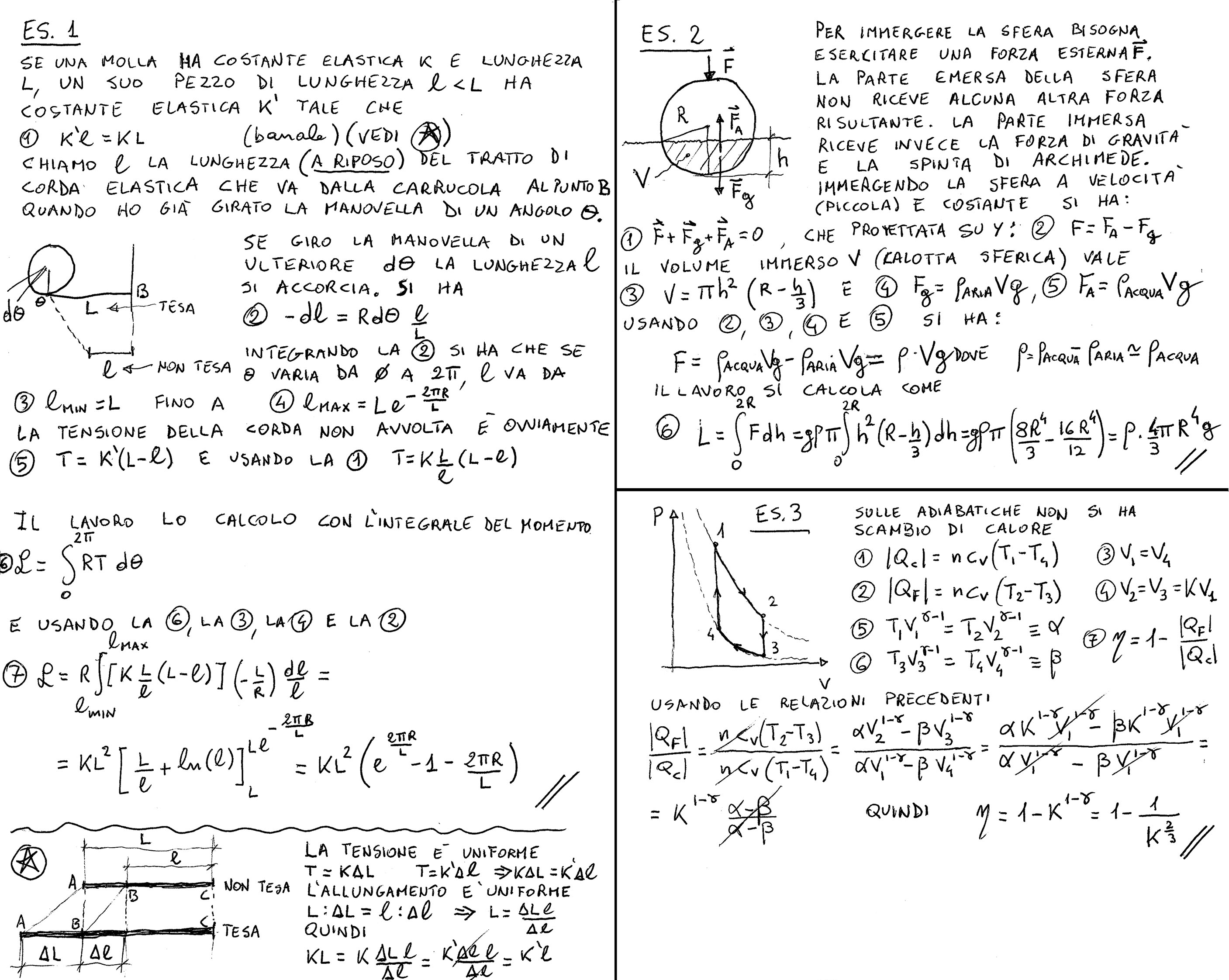 Archivio vecchi compiti scritti d'esame di Fisica Generale 1